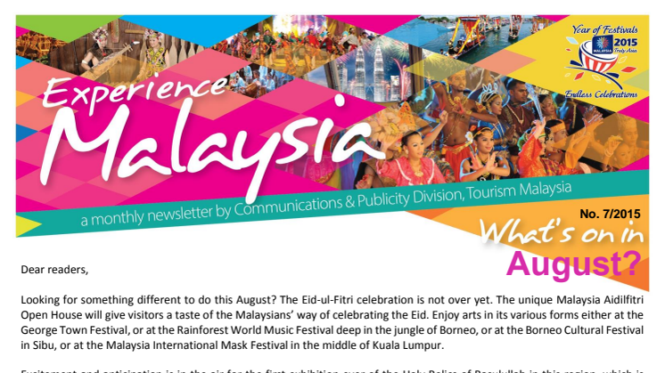 Malaysias festivaler under hösten 2015