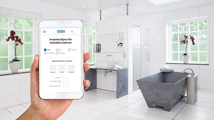 ​Finja Betong lanserar digital produktväljare och mängdberäknare för badrumsrenovering