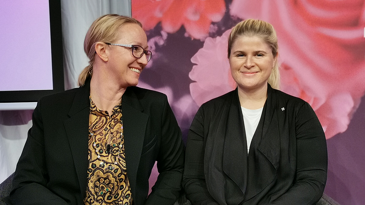 Ängelinvesteraren Anna-Lina Kvarnsmyr och Frida Sporrong, medgrundare och VD på Treeno