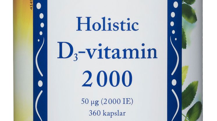 Produktbild Holistic D3-vitamin 2000IE, 360 kapslar