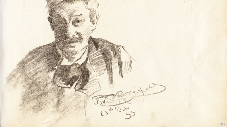 Portræt af Georg Brandes - udført af P.S. Krøyer