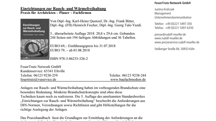 Einrichtungen zur Rauch- und Wärmefreihaltung