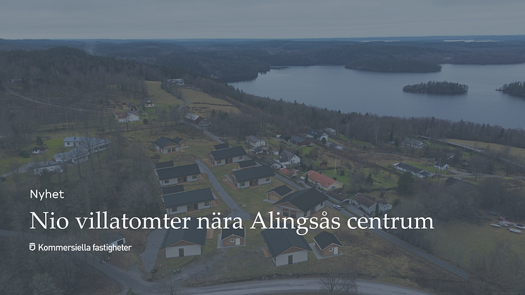 Nio villatomter nära Alingsås centrum 