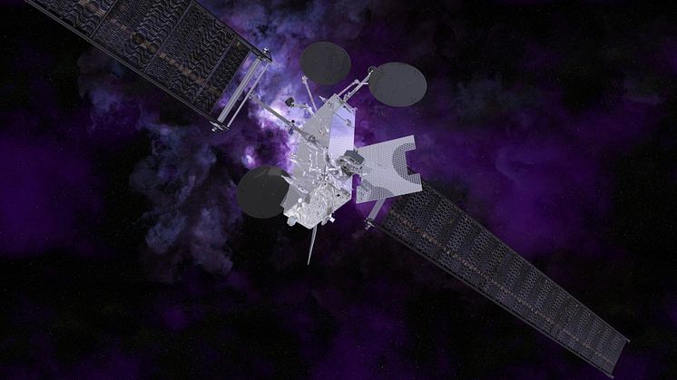 Vue d'artiste du Flexsat pour Eutelsat, Thales Alenia Space