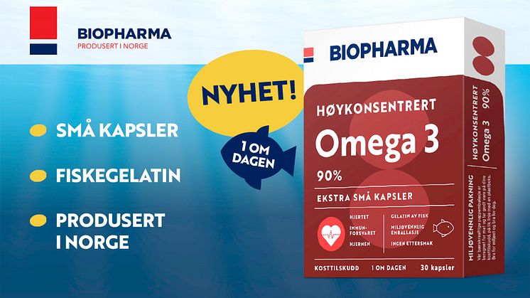 Nyhet fra Biopharma: Høykonsentert Omega-3