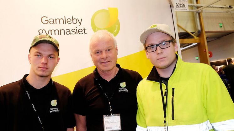 Gamleby gymnasium lockar allt fler elever till lantbruksutbildning. Fr v Simon Andersson, Anders Norberg och Simon Wejnemark.