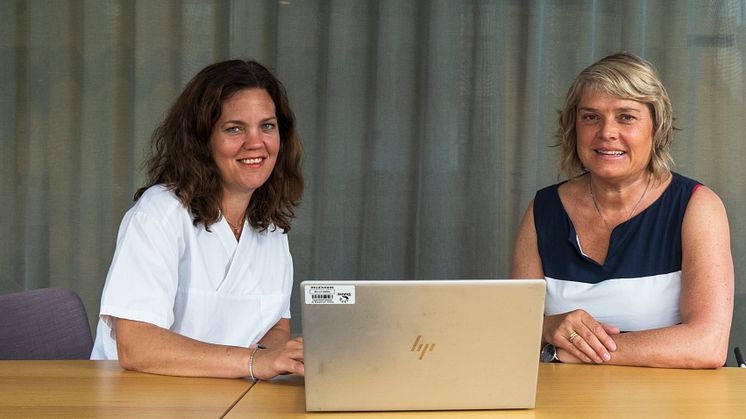 Chefen för Primärvården Skåne online Caroline Schön och Birte Sandberg (C), primärvårdsnämndens ordförande