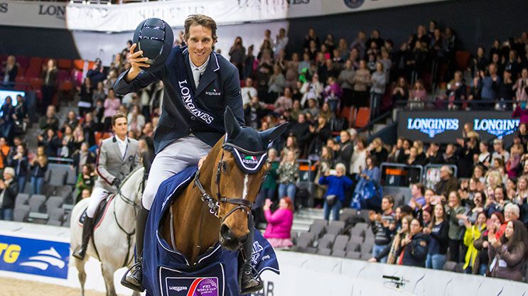 Henrik von Eckermann rider världscup i Verona, Italien, i helgen. Foto: Roland Thunholm