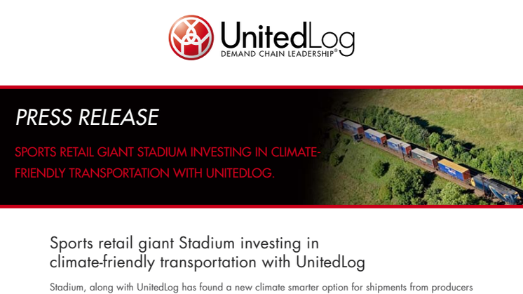 Sports retail giant Stadium investing in climate-friendly transportation with UnitedLog