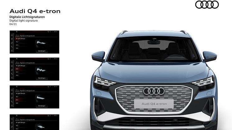 Audi Q4 e-tron digital lyssignatur