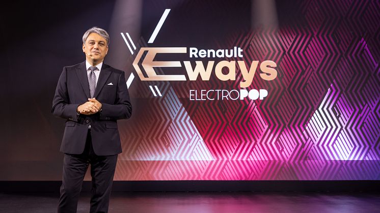 Luca de Meo - Renault eWays Electropop digitala presskonferens