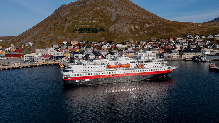 MS Nordnorge i Honningsvåg. Foto: Rune Kongsro