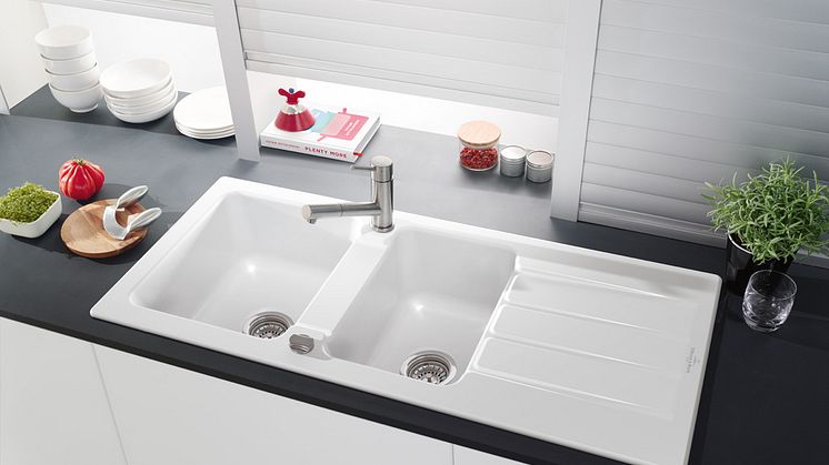 Classic design with a contemporary twist – Architectura: new large ceramic sink for 80 cm base units