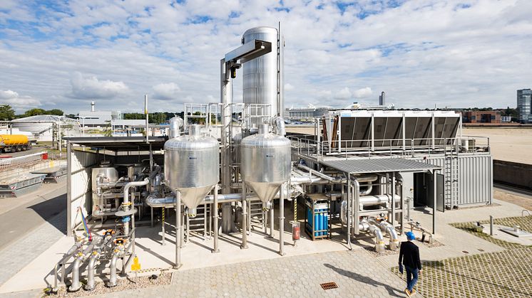 Die neue Anlage "GALA" speist stündlich bis zu 1.000 Kubikmeter Biogas in das Hamburger Gasnetz ein. (Foto: HAMBURG WASSER)