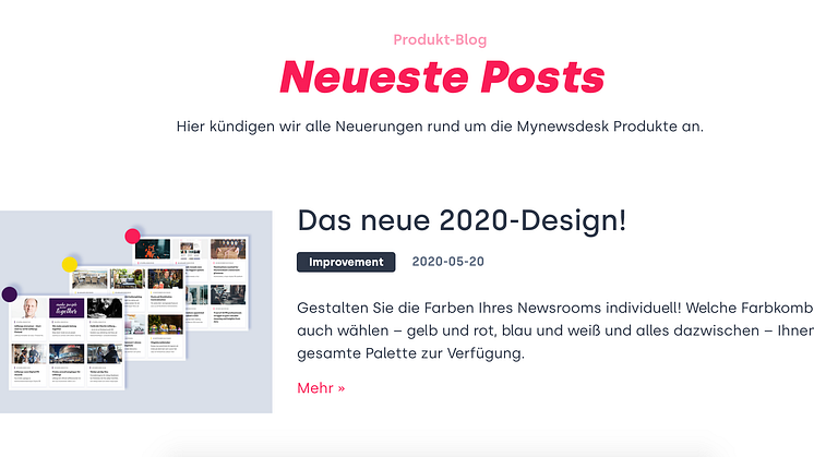 Wichtige Updates für Kunden im neuen Produkt-Blog