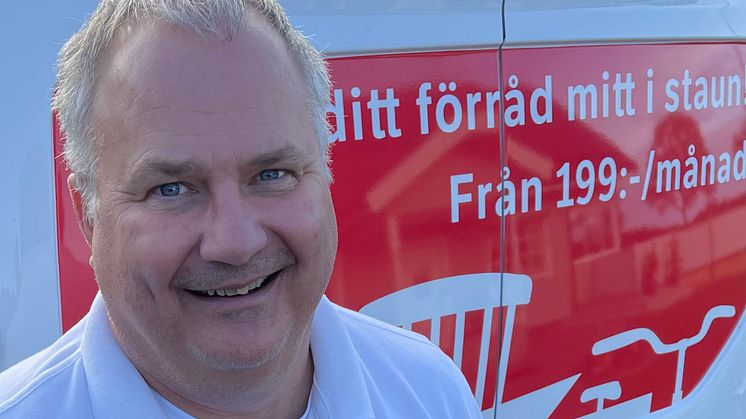 Niklas Larsson, franchisetagare och ägare för Lagerkungen Kalmar