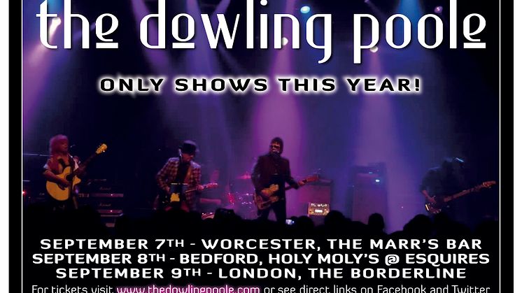 The Dowling Poole announce UK live dates in September