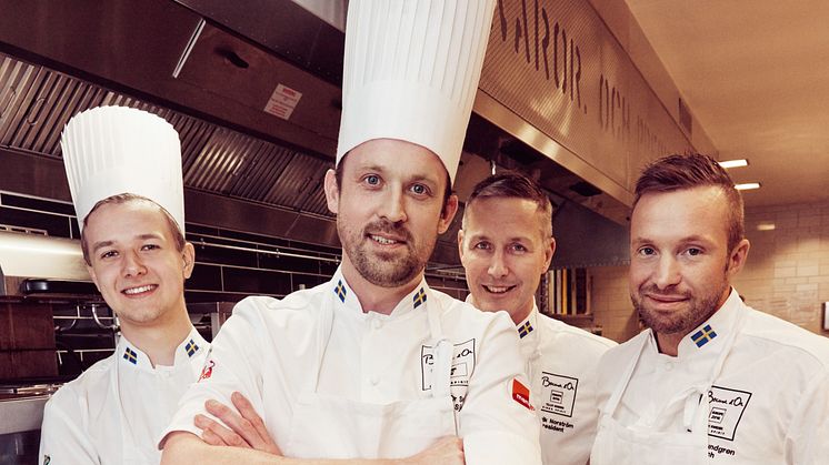 Team Sweden Bocuse d´Or 2017, Alexander Sjögren, Hampus Risberg, Jonas Lundgren och Henrik Norström