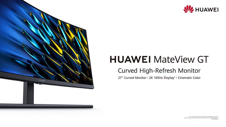 Huawei MateView GT -pelinäyttöperhe laajenee – 27-tuumainen korkean virkistystaajuuden malli nyt myynnissä
