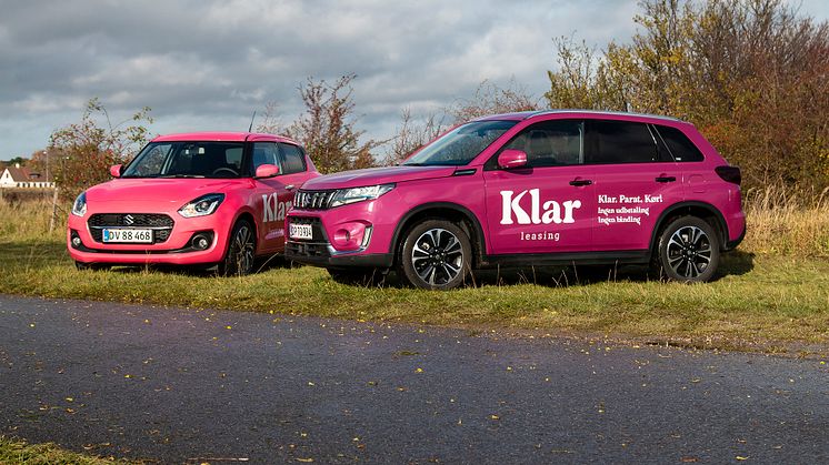 Mobilitetsløsningen Klar leasing tilbydes nu hos Suzuki-forhandlere landet over 