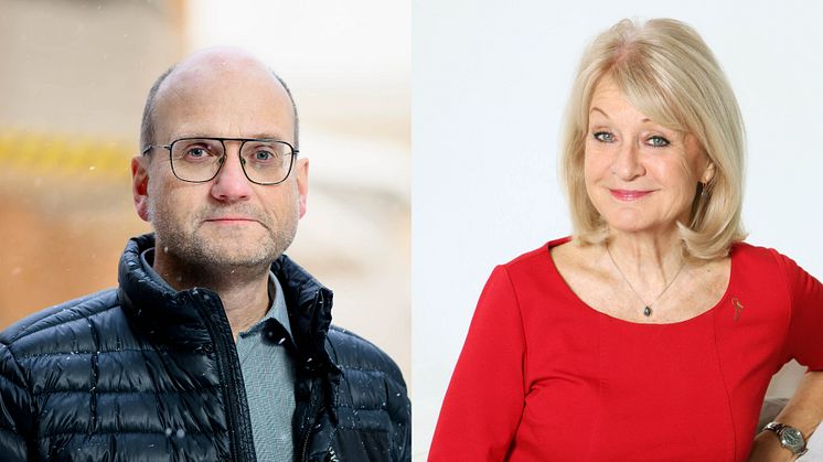 Hans Sandberg, Umeå, och Alexandra Charles, ordförande för 1,6 & 2,6 miljonerklubben, har båda glaukom.