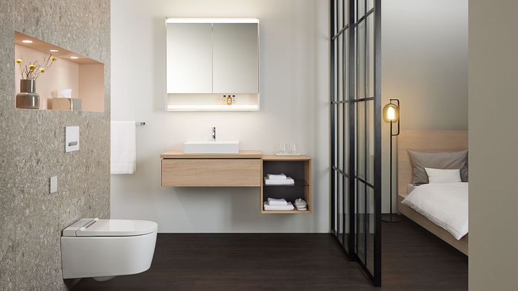 Geberit AquaClean -pesu-wc tuo kotikylpyhuoneeseen luksusta ja lempeää puhdistautumista.