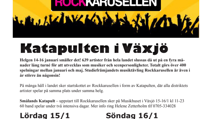 Uppstart av året Rockkarusell - Sveriges största musiktävling
