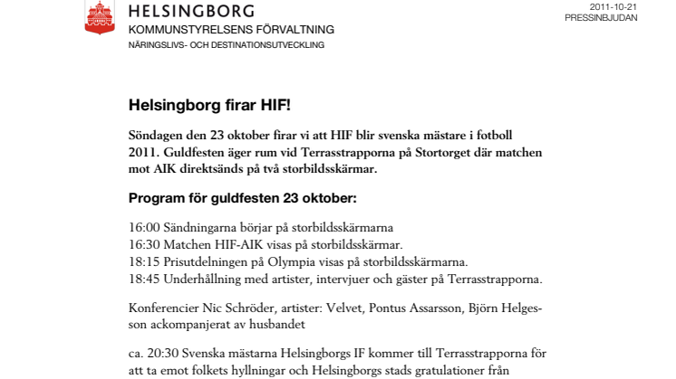 Helsingborg firar HIF! 