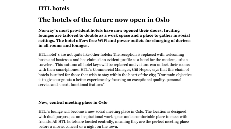 The hotels of the future now open in Oslo 