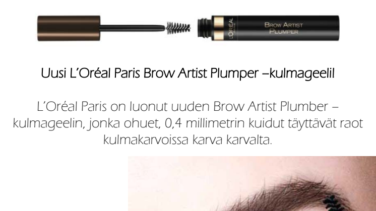 Uusi L’Oréal Paris Brow Artist Plumper –kulmageeli