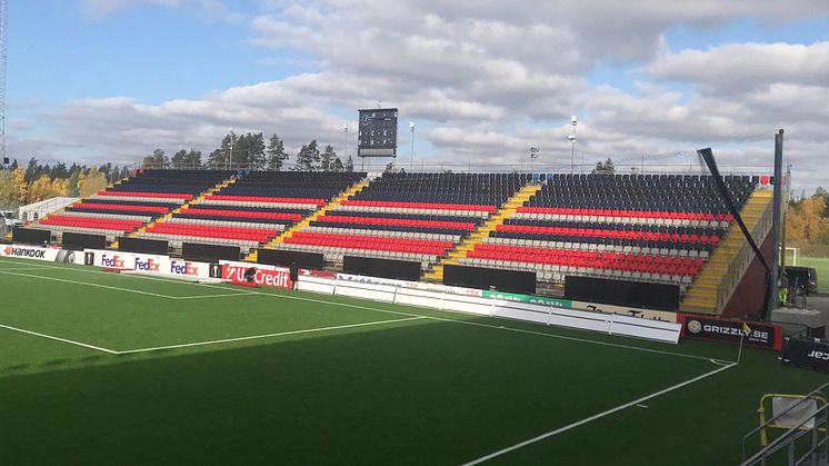 Norra läktaren på Jämtkraft Arena. Foto: ÖFK