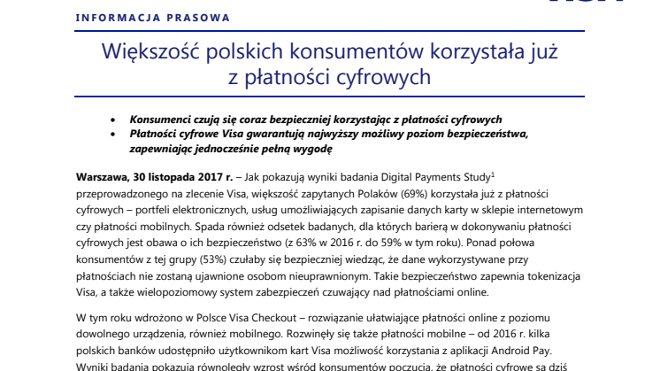 Większość polskich konsumentów korzystała już z płatności cyfrowych