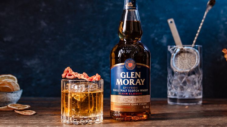 Testa Matgeeks variant av Bacon Old Fashion med Glen Moray