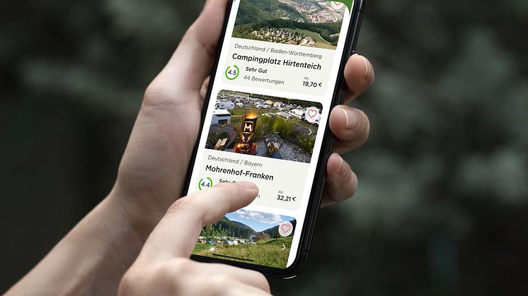 Gut sortiert: Die neue Camping App von camping.info. Foto: www.camping.info.