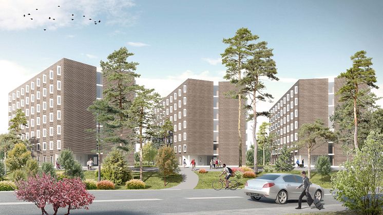Bygget igång av bostäder för 400 forskare och studenter på Campus Solna
