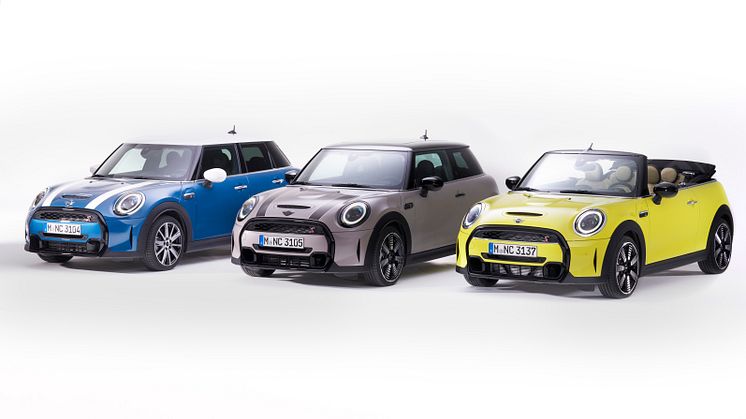 MINI Cooper S 5-dørs, MINI Cooper S 3-dørs og MINI Cooper S Cabrio