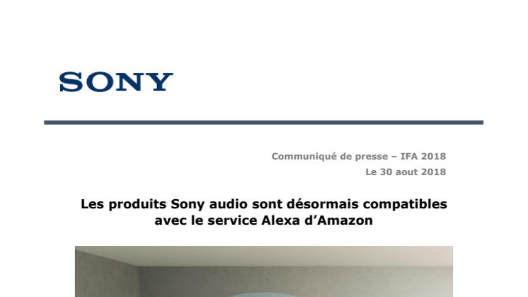 Les produits Sony audio sont désormais compatibles avec le service Alexa d’Amazon 