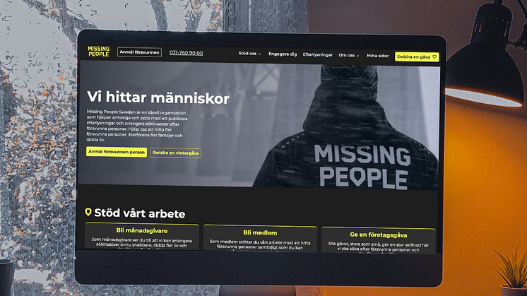 Lansering av Missing Peoples nya hemsida
