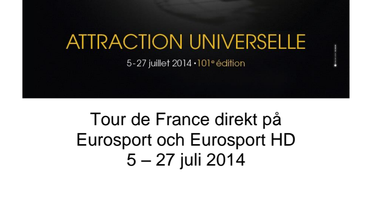 Pressinfo: Tour de France 2014 på Eurosport