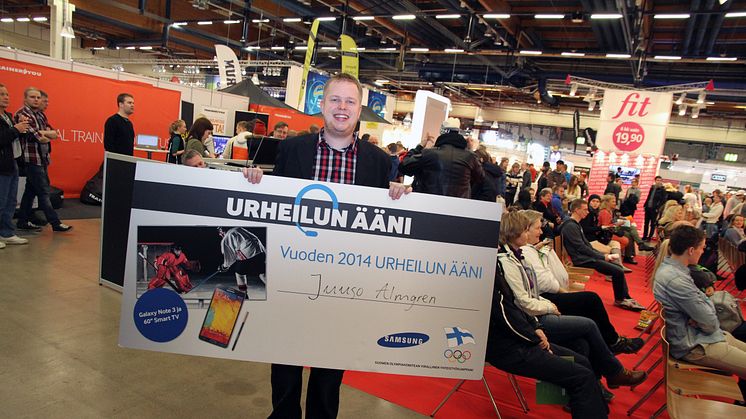 Juuso Almgren Lappeenrannasta on Suomen ensimmäinen Urheilun ääni