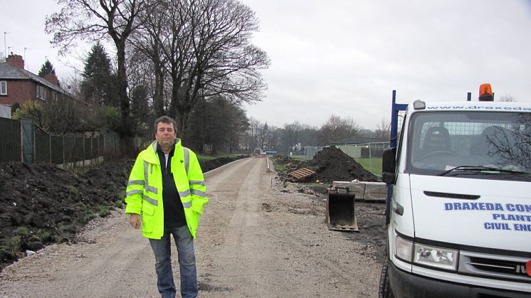 Cllr Alan Quinn at the improved access to St Mary’s Park.