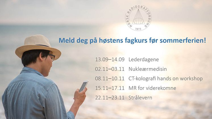 Meld deg på høstens fagkurs før sommerferien!