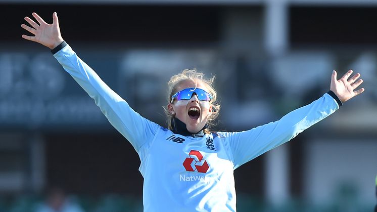 Sophie Ecclestone impressed with the ball. Photo: Getty Images