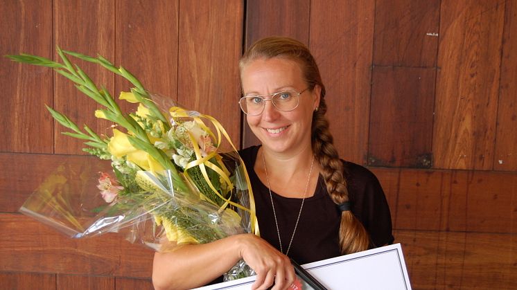 Anna-Eva Olsson, lärare på Riksgymnasiet för döva och hörselskadade, Tullängsgymnasiet