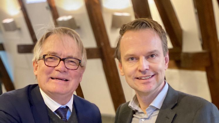 Torbjörn von Schantz, rektor vid Lunds universitet och Peter Danielsson (M), kommunstyrelsens ordförande i Helsingborg