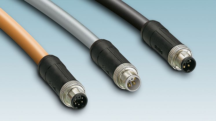 Assembled M12 power cables for high power