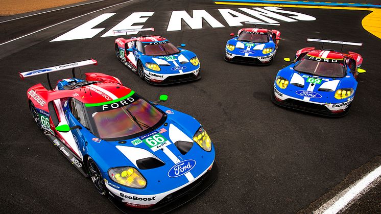 A történelmi jelentőségű győzelem 50. évfordulóján négy Ford áll rajthoz a Le Mans futamon