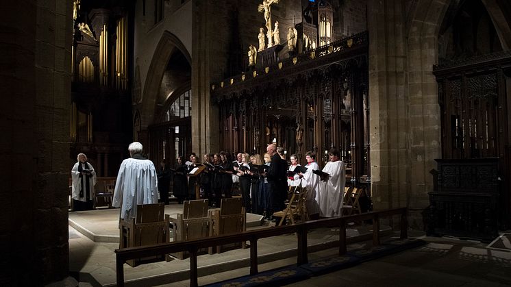 The Northumbria University Choir perform at Newcastle Cathedral during the University's 25th anniversary service earlier this year