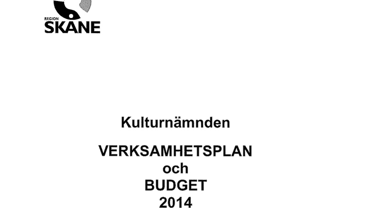 Budget och verksamhetsplan kulturnämnden 2014