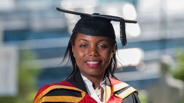 Northumbria student’s first day on campus for graduation